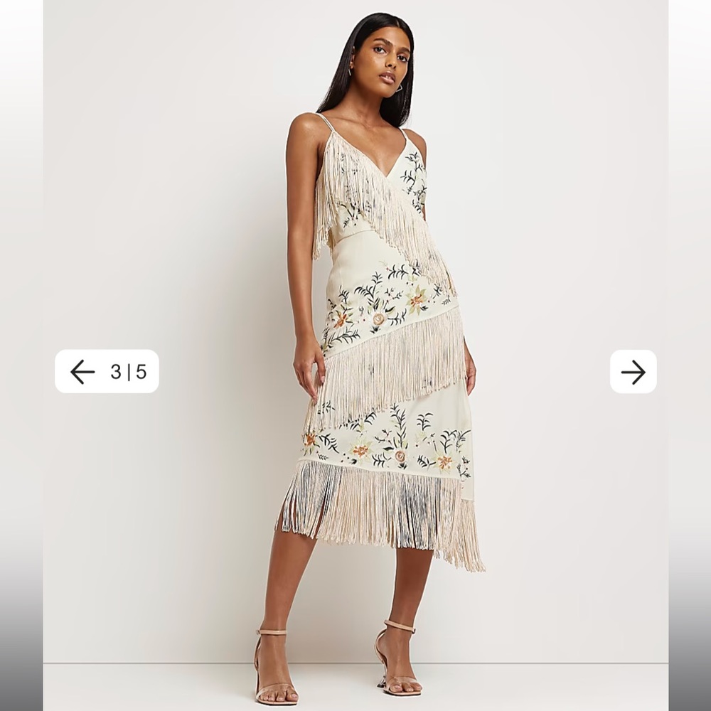 Cream/ Light Lime Dress